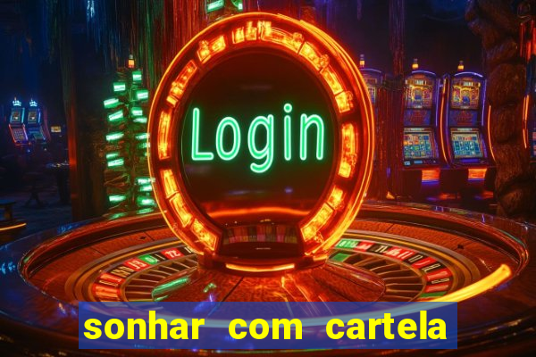 sonhar com cartela de bingo